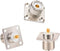 SO 239 Connectors, SO239 UHF Female RF Coax Connector, 4-Hole Flange Panel Mount Adapter, 3Pcs