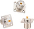 SO 239 Connectors, SO239 UHF Female RF Coax Connector, 4-Hole Flange Panel Mount Adapter, 3Pcs