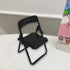 Jowxsx 2 Pcs Black Folding Chair Phone Stand,Folding Chair Phone Holder,Mini Folding Chair Cell Phone Stand
