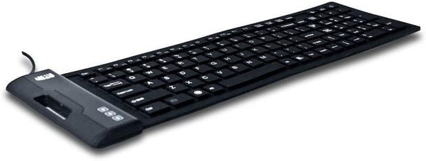 Adesso AKB-222UB SlimTouch 222 Waterproof Flexible Keyboard, Compact Size, Black