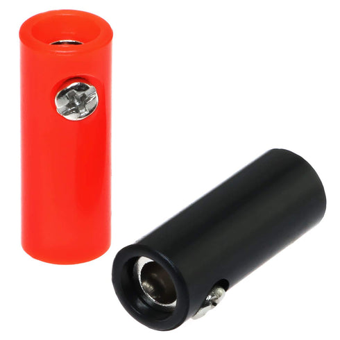 E-outstanding 6PCS Banana Jack Connector 4mm Female Socket Speaker Cable Adapter, Black Red