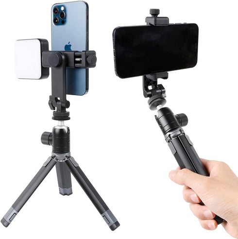 Multifunctional Universal Cell Phone Tripod Mount Adapter, 360 Rotation Camera Hot Shoe Holder for Canon Nikon Sony