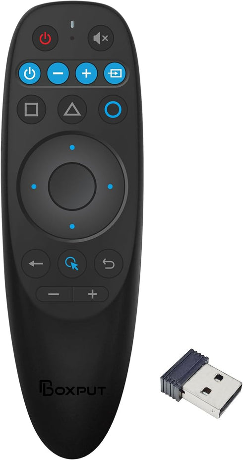 BPR2S Plus Air Mouse Remote Control, Bluetooth Voice Remote with USB Receiver, 6 Axis Gyroscope for Android TV Box