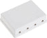 4 Port Keystone Jack Surface Mount Box, White, for Networking & Home Theatre