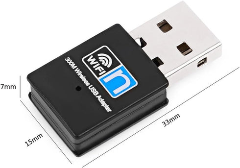 300Mbps USB WiFi Adapter, Wireless LAN Network Card Stick USB 2.0 Dongle for Desktop Laptop PC Windows 10/8/7
