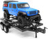 1/24 TRX4M SCX24 FCX24 1/18 1/24 GLOBACT RC Trailer with Hook Hitch Metal Flatbed Trailer for Axial FMS RC Crawler