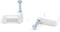 THE CIMPLE CO Dual, Twin, or Siamese Coaxial Cable Clips, Cat6, Electrical Wire Clip, 1/2 in Nail Clip, White (100