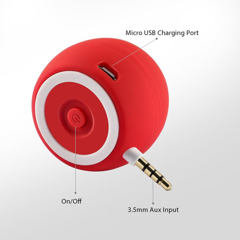 Portable Mini Speaker, 3W Cellphone Speaker for iPhone/iPad/iPod/Tablet, Compact Golf Size Body, Clear Loud Sound