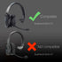 Cushion Replacement Kit for Blue Parrott B550-XT Bluetooth Headset, 2 Leather Cushions, 2 Foam Earpads