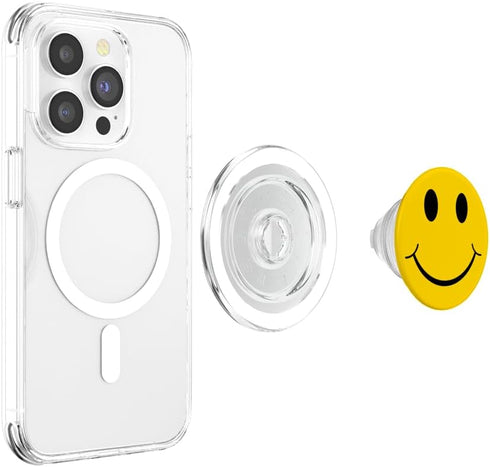 PopSockets PopGrip for MagSafe Vintage Retro Classic 70s Yellow Happy Face
