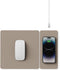 POUT H3 Split Wireless Charging Mouse Pad - Fast Qi Charger, Compatible with iPhone & Samsung Galaxy (Latte Cream)