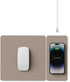 POUT H3 Split Wireless Charging Mouse Pad - Fast Qi Charger, Compatible with iPhone & Samsung Galaxy (Latte Cream)