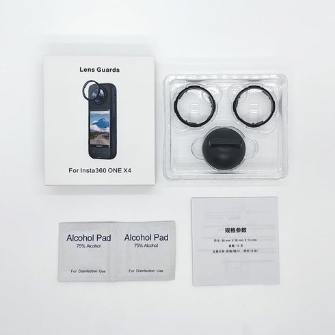 Standard Plastic PC Glass Buckle Type Lens Guard Protector Case for Insta360 One X4 Action Camera