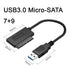 chenyang Micro SATA 16Pin to USB 3.0 Adapter Cable for 1.8 inch Hard Drive HDD/SSD Data Transfer, 10cm