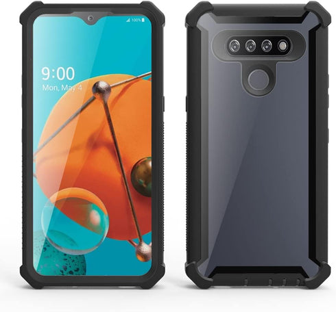 Asuwish LG K51/Reflect LTE/Q51 Phone Case, Shockproof Full Body Protective, Heavy Duty Hybrid, Black