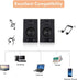 Portable Computer Speakers - Wired Pair 3in Stereo HiFi Multimedia PC Subwoofer with Non Slip Mat