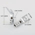 Viborg Pure Copper Speaker Spade Plug, Screw Locking Speaker Wire Connector, Fork Y Spade Lugs with Allen Wrench for