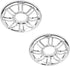 MACHSWON Chrome Motorcycle 6" Speaker Grill Accent Trim Cover, Compatible with Harley Touring Electra Glide 1998-2013