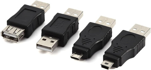Zerone USB OTG Micro Mini USB2.0 Male to Female Adapter, Multiple F/M USB Coupler Connector Set, Pack of 12 Pcs