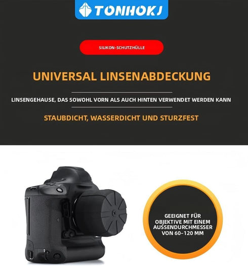 TONHOKJ 60120mm 99% (TH-002 2pcs) Universal Camera Lens Cap Cover - Fits DSLR Lenses, Element Proof, Lifetime Coverage