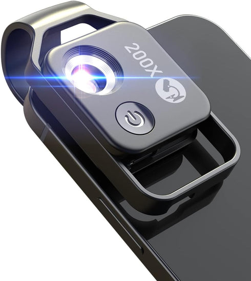 MIAO LAB Phone Microscope with CPL Lens/LED Light, Nano Zoom 200X Pocket Microscope Camera