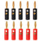 VizGiz 10 Pack Banana Plugs Replacement Screw On Type Banana Speaker Plug Connectors