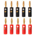 VizGiz 10 Pack Banana Plugs Replacement Screw On Type Banana Speaker Plug Connectors