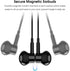 USB C Headphones, Type C Earphones for Samsung Galaxy S20 S21 S22 S23 S24 FE Ultra Apple iPhone 15 Pro Max iPad Magnetic Wired Earbuds Microphone for Android Google Pixel 8 8A 7 7A 6A 6 OnePlus Black