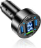 Car Charger, 4 Ports Fast Charger with LED Voltmeter, Universal Cigarette Lighter USB Charger for iPhone & Android