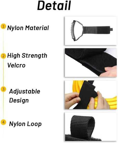 Cable Storage Straps, Heavy-Duty Hook and Loop Straps for Garden Hose and Garage Tool Storage, 1 Pack