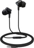 Wired Earbuds Headphones with Microphone, Noise Isolating Stereo Bass, In-Ear Earphones for Smartphones, Tablets, Black