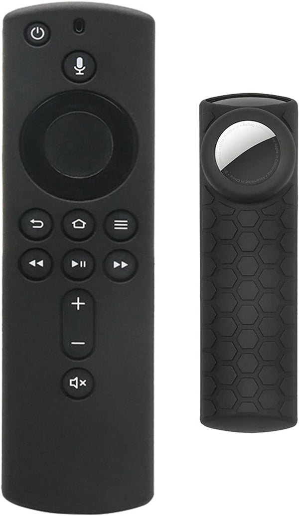 TV Stick 4K Remote Cover with Airtag Holder, 2 in 1 Alexa Voice Control Cover Compatible with Air Tag and TV Stick