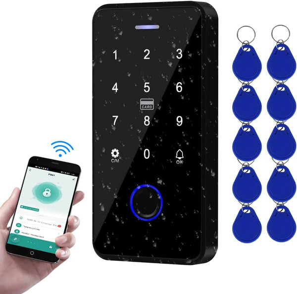 NFC Bluetooth Tuya Access Controller, IP68 Waterproof RFID Keypad Fingerprint Smart Lock System