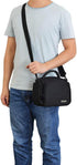 CADeN Compact Waterproof Camera Shoulder Bag for Nikon, Canon, Sony SLR/DSLR, Black