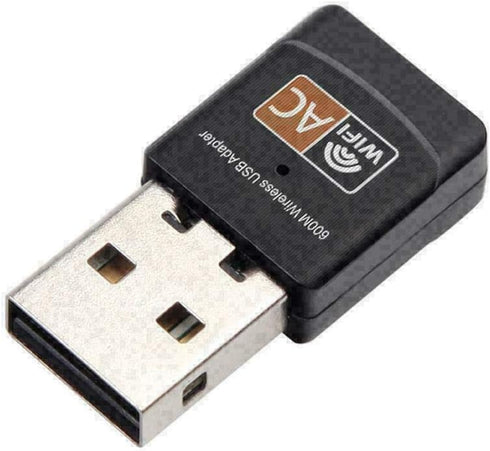 USB WiFi Adapter, AC600 Mbps Dual Band 2.4/5Ghz Wireless Mini Network Adapter, 802.11, for PC Desktop Laptop MAC