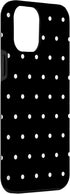 Black iPhone 13 Pro Max Case with White Polka Dots - Stylish Phone Cover for Ultimate Protection.