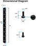 fmuser 8U M6 Set Rack Rails with Rack Mount Screws and Cage Nuts for DIY Server and Network Switch Racks