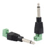 2 Pcs 6.35mm Replacement Repair Plug, Jack TS 2 Pole Mono Male Plug 1/4" 6.35mm Solderless Terminal for Microphone Speaker Cable