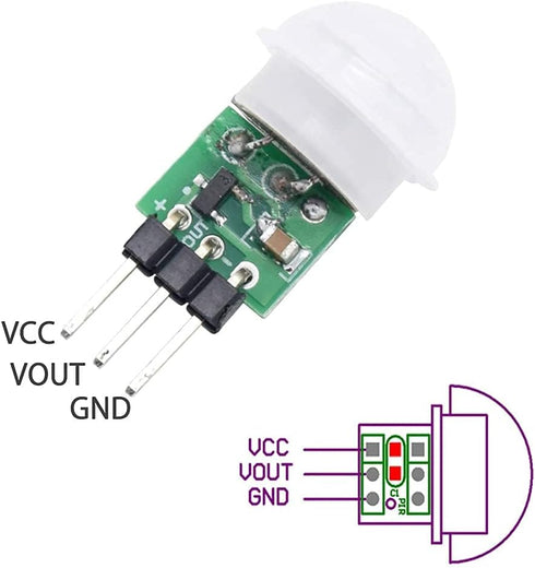 HC-SR312 AM312 Mini PIR Human Body Motion Sensor Module, Pyroelectric Infrared Distance Detector, Pack of 5