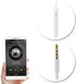 Yoidesu Universal 3.5mm Jack Acoustic Hollow Air Tube Earbuds Headphones with Microphone,Anti-Radiation in-Ear Single Earbud,Wired Cell Phone Earpiece (White)