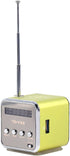 TD V26 Portable Mini Speaker, Music Player with FM Radio, Support TF Card and U Disk, Green