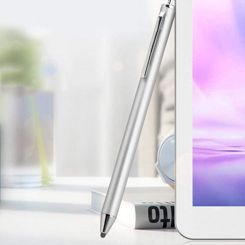 Soft Head Stylus Universal Cloth Head Lightweight Touch Screen Pen for Smartphones/Tablet (Silver)
