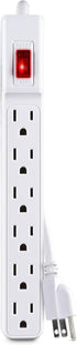 CyberPower GS60304 Power Strip, 6 Outlets, 3 Foot Power Cord, White