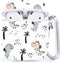 Compatible with Airpods 2 & 1, Shockproof TPU Gel Soft Case Cover with Carabiner Clip, Cute Dino