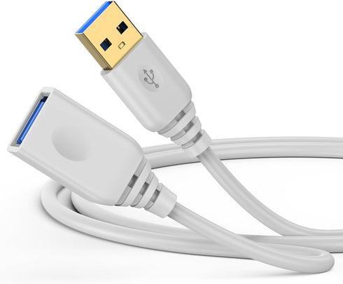Mouse USB Extension Cable,10FT USB A White Type A to Type A