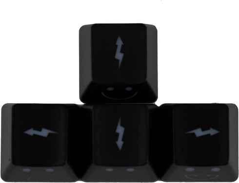 1.6mm Thickness WASD Arrow Replacement Keycaps, Lightning Baby Shine Through Keycaps OEM Profile for MX Mechanical