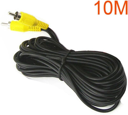 30FT 10M RCA to RCA AV Reverse Rear View Parking Camera Video Extension Cable for Long Truck Bus