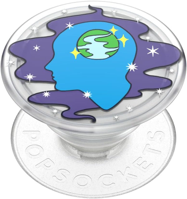PopSockets Adhesive Phone Grip, Holder, Phone Stand, Plant-based - Translucent Open Minded