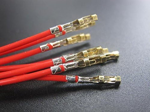 NOYITO Motherboard Extension Cable Set 22AWG Silver Plated Cable with Gold-plated Plug for PC DIY (0.3m, Red)