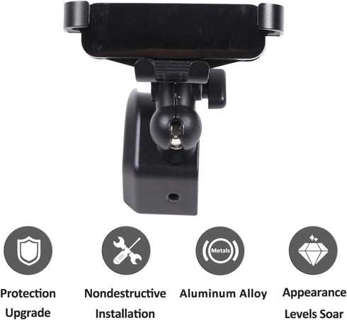 Aluminum Alloy Dashboard Side Mobile Phone Holder Trim for Land Rover Defender 90 110 130 2020-2024 (Style B, Left)